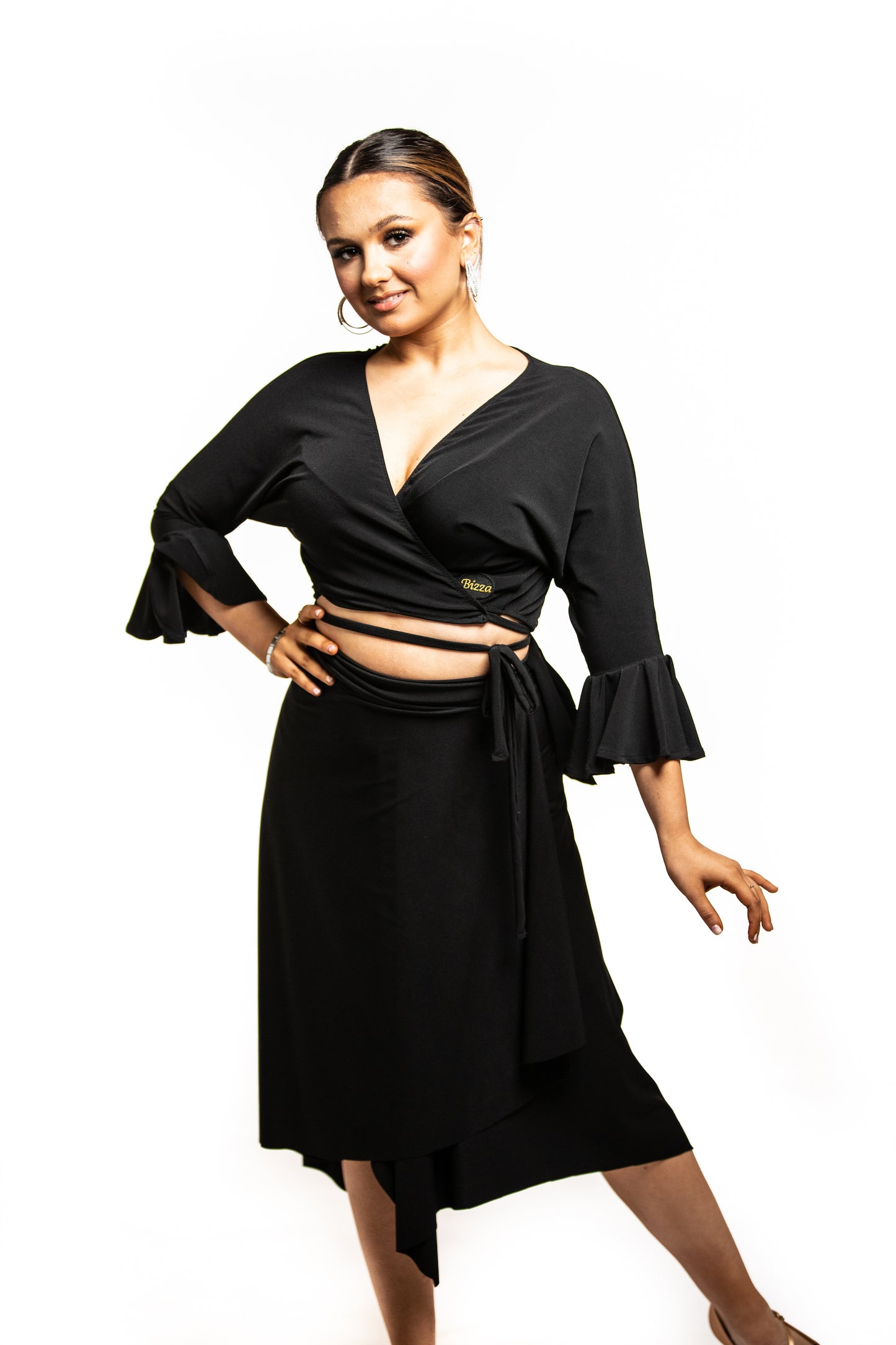 Black Ballroom Wrap Skirt