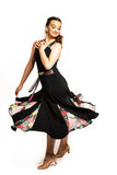 Floral Essence Ballroom Skirt With Integrated Belt