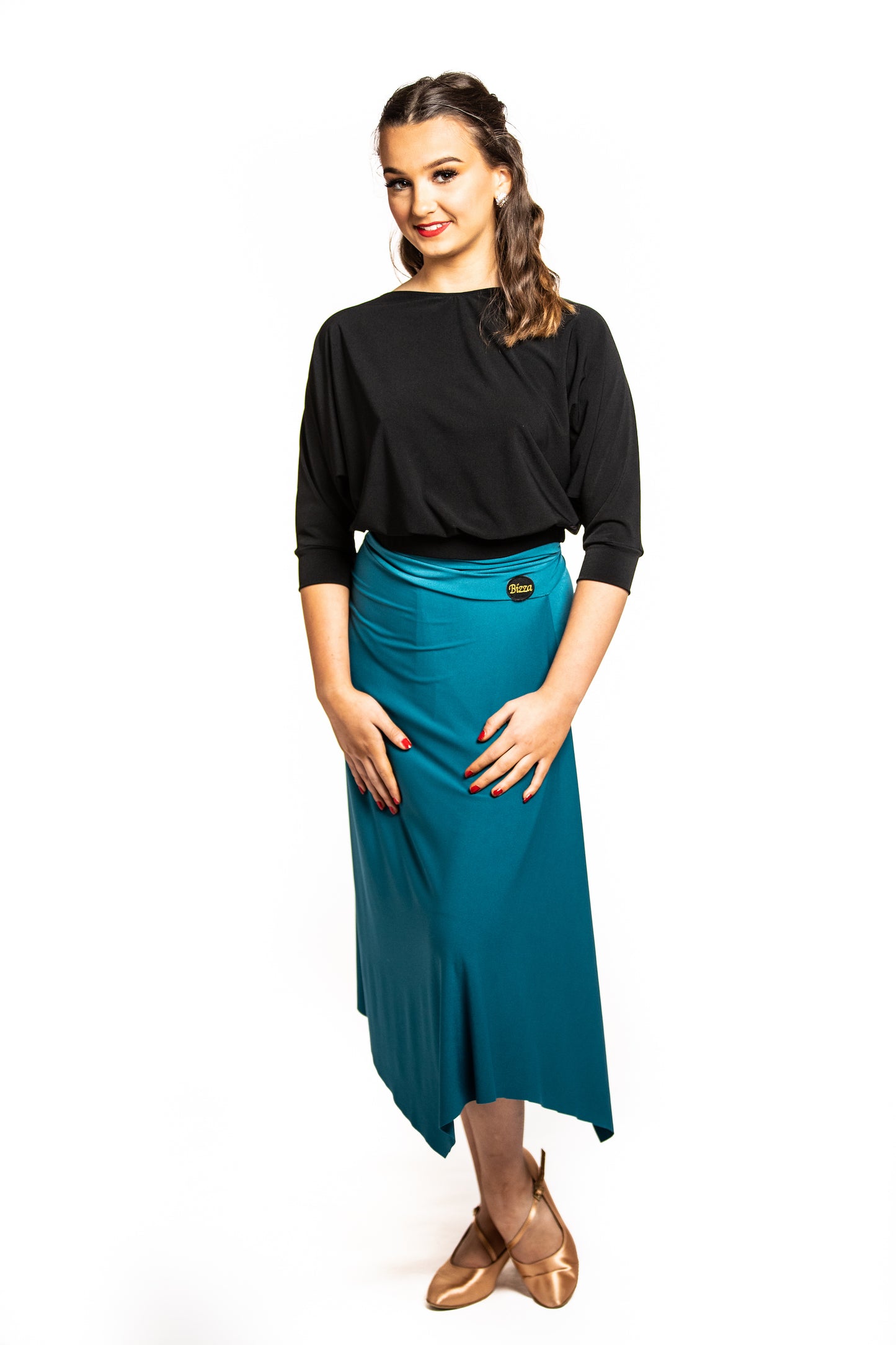 Teal Wrap Ballroom Skirt