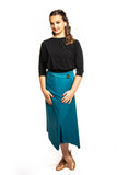 Teal Ballroom Wrap Skirt