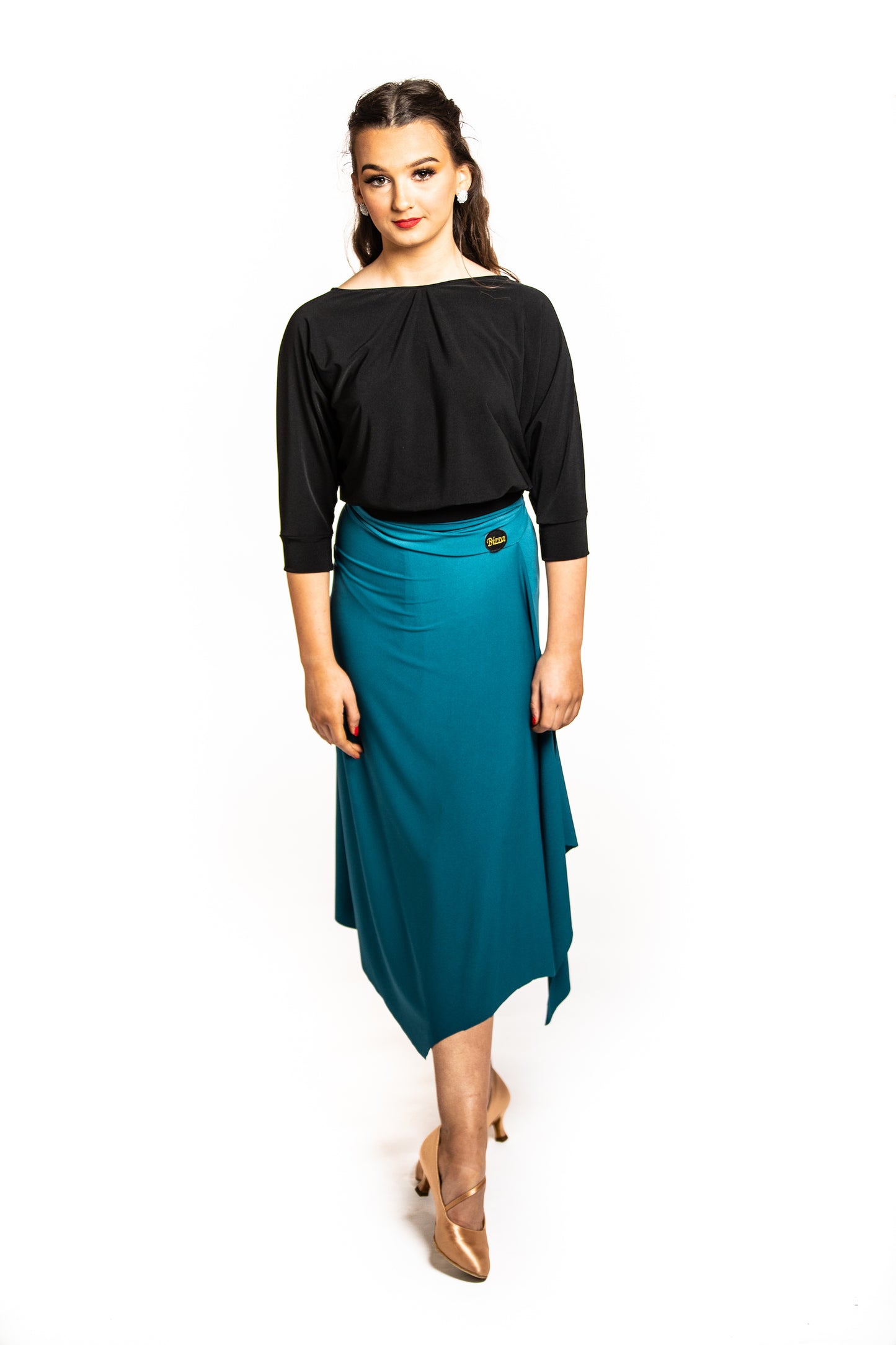 Teal Wrap Ballroom Skirt