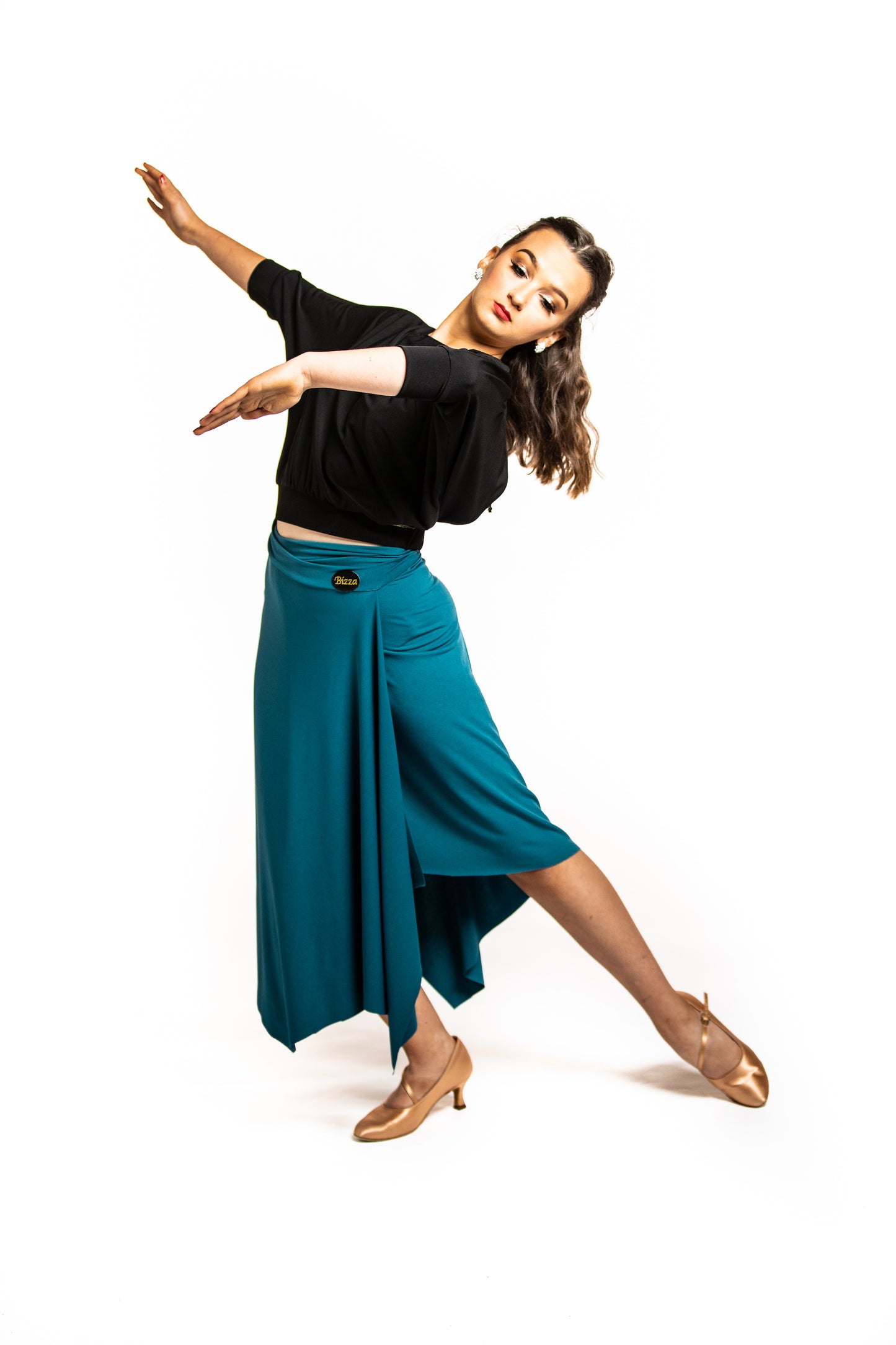 Teal Ballroom Wrap Skirt