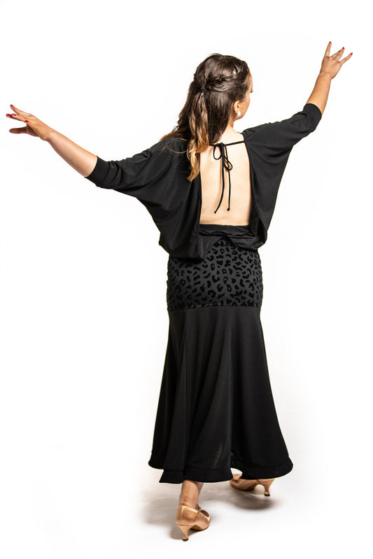 V Back Loose Fitted Batwing Top