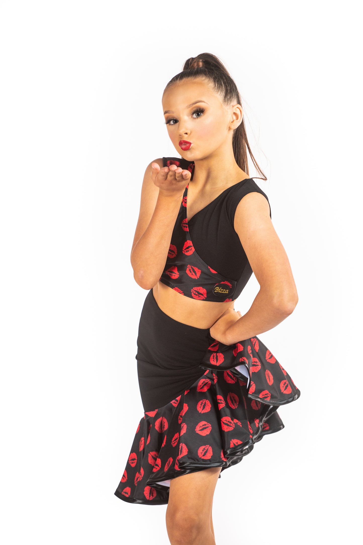 Drop Waisted 'Kiss Me Quick' Printed Skirt!