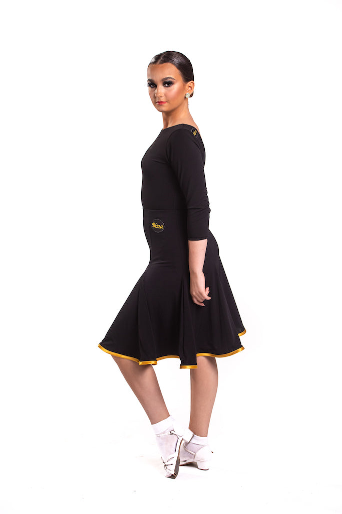 Panelled Skirt With Gold Edge. - Various Colours-