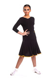 Panelled Skirt With Gold Edge. - Various Colours-