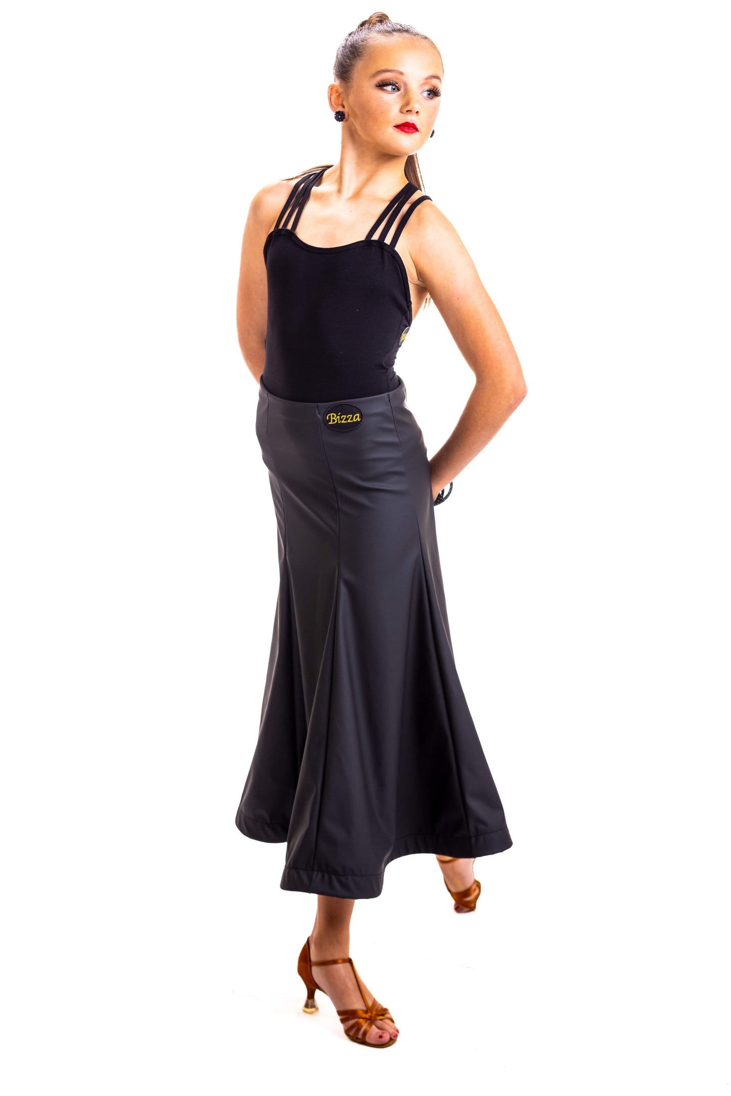 Leatherette Panelled Ballroom Skirt