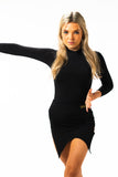 Black Sleeved Leotard with Back Cut Out
