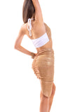 Centre Ruched Gold Glitz Skirt