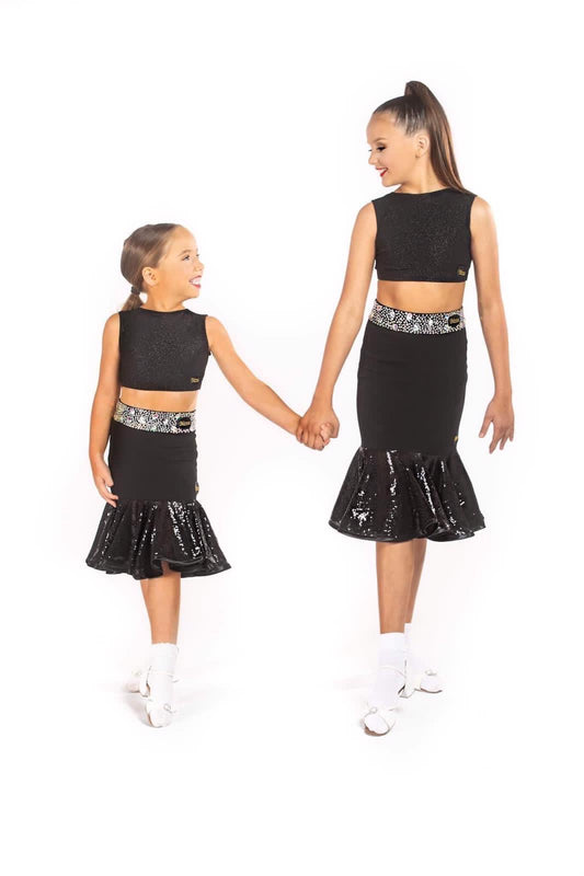 Drop Waisted Sequin Skirt