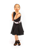 Black Drop Panelled Skirt