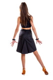 Leatherette Centre Ruched Skirt