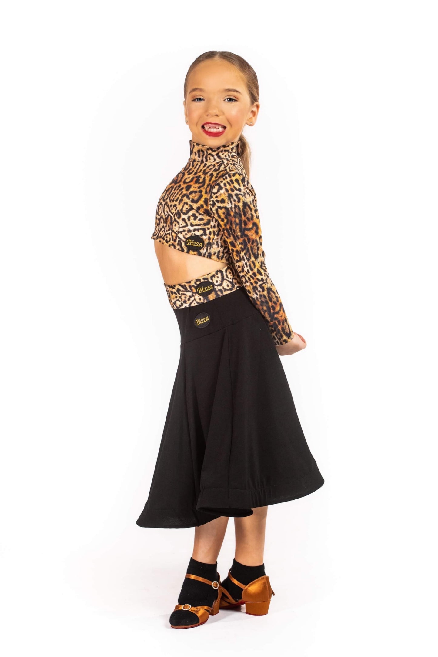 Drop Waisted Black Ballroom Skirt