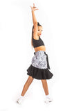 NewsPrinted Drop Waisted Skirt with integrated belt