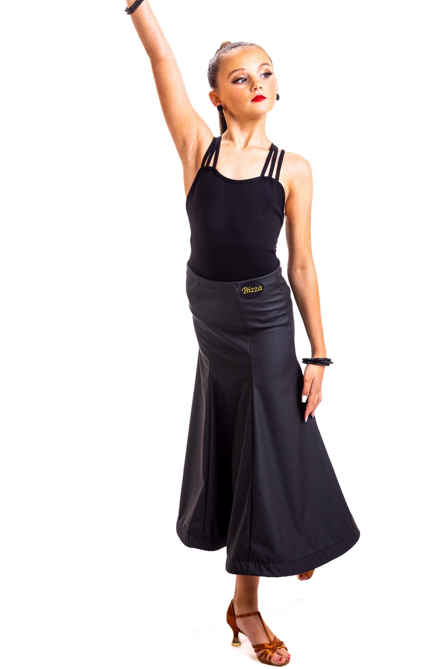 Leatherette Panelled Ballroom Skirt