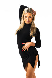 Black Sleeved Leotard with Back Cut Out