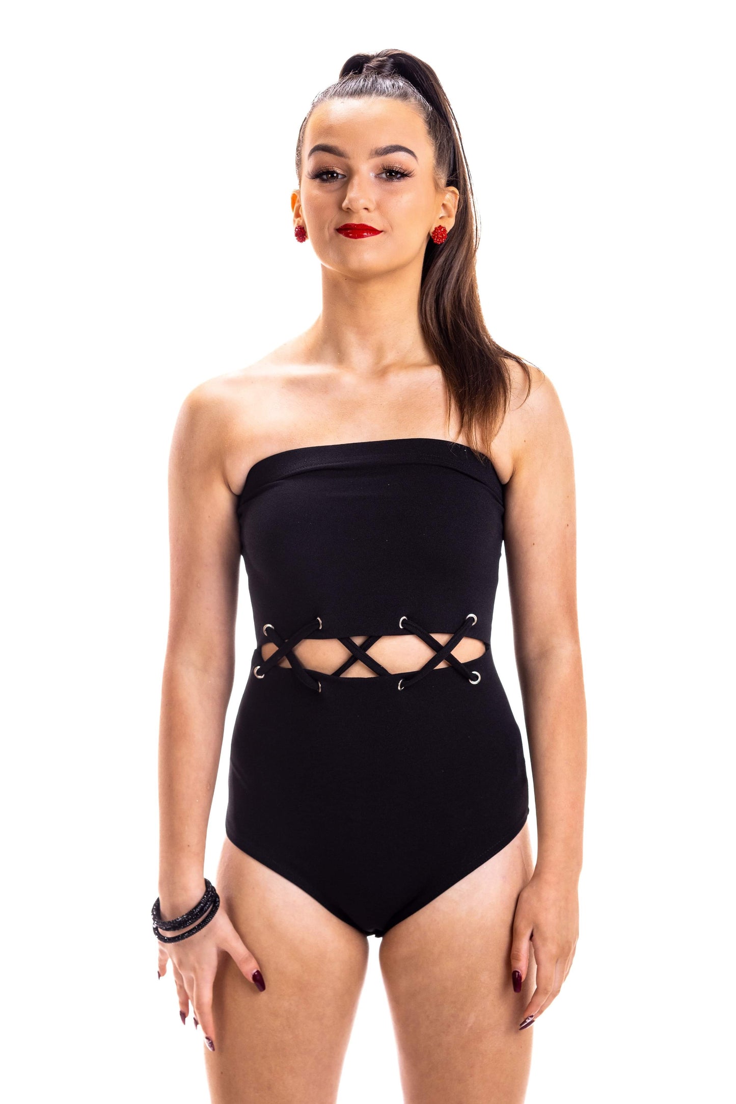 Lattice waist Leotard