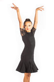 Black Lace Panelled Dress