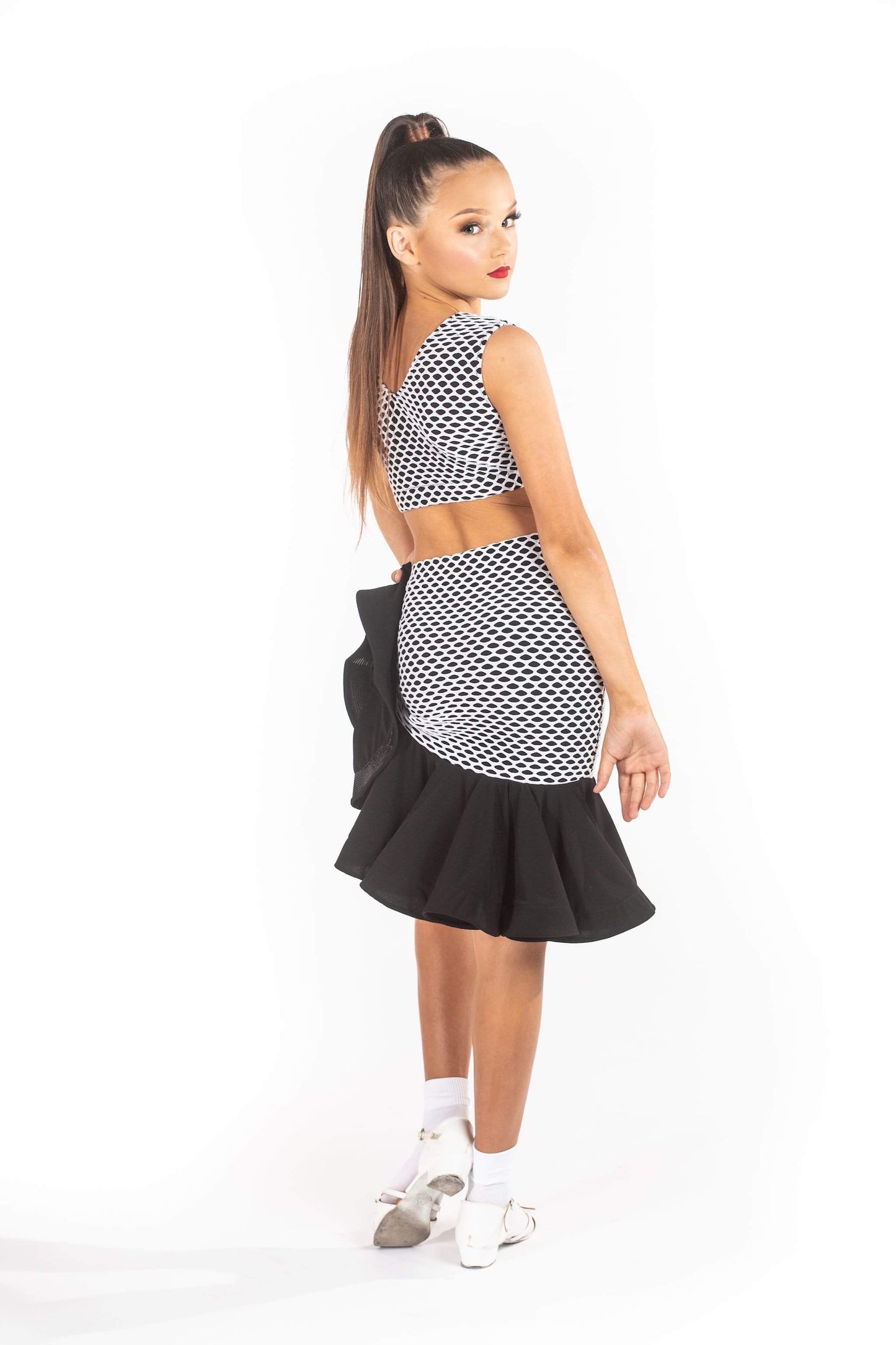 B&W Drop Waisted Skirt